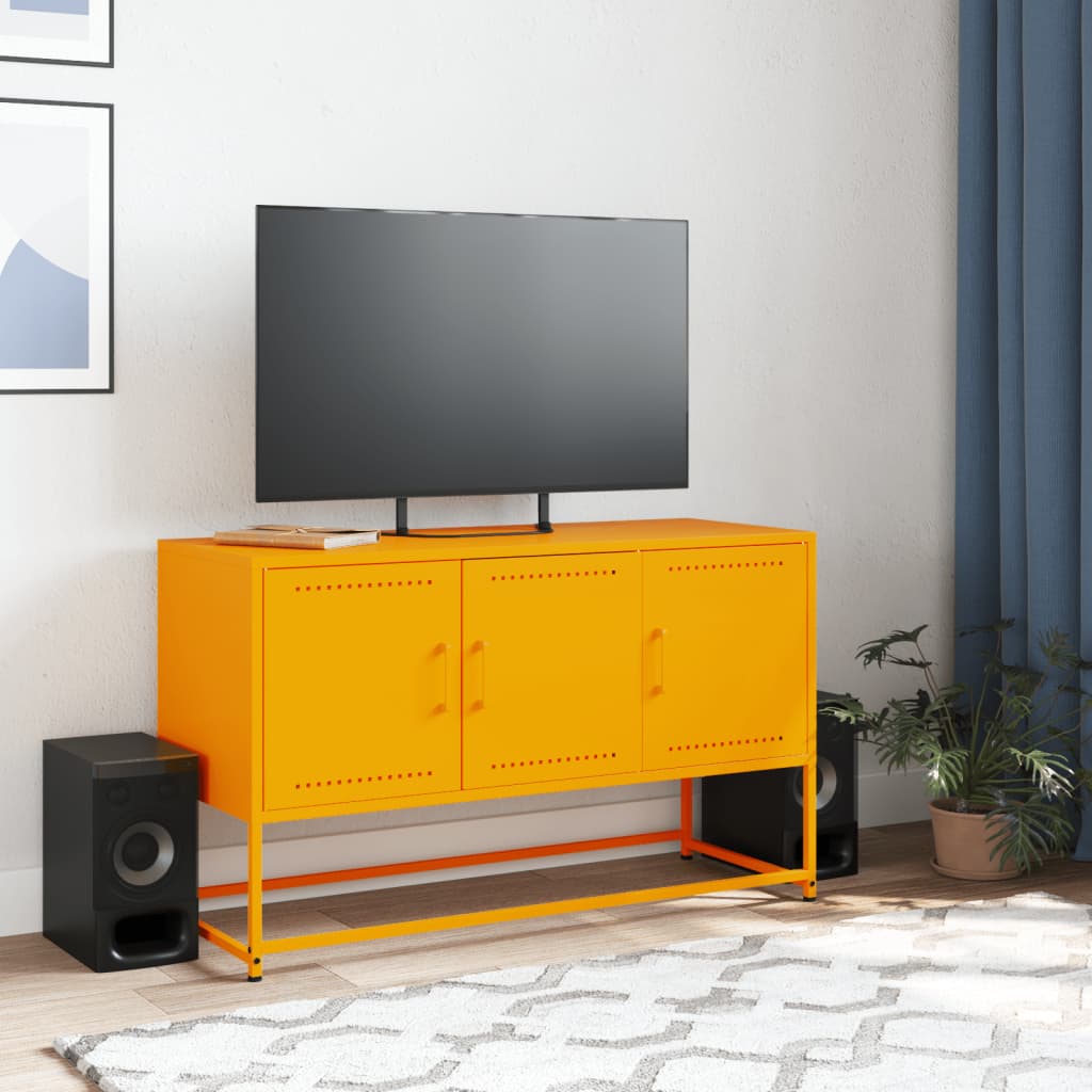 Meuble TV jaune moutarde 100,5x39x60,5 cm acier - XIOS