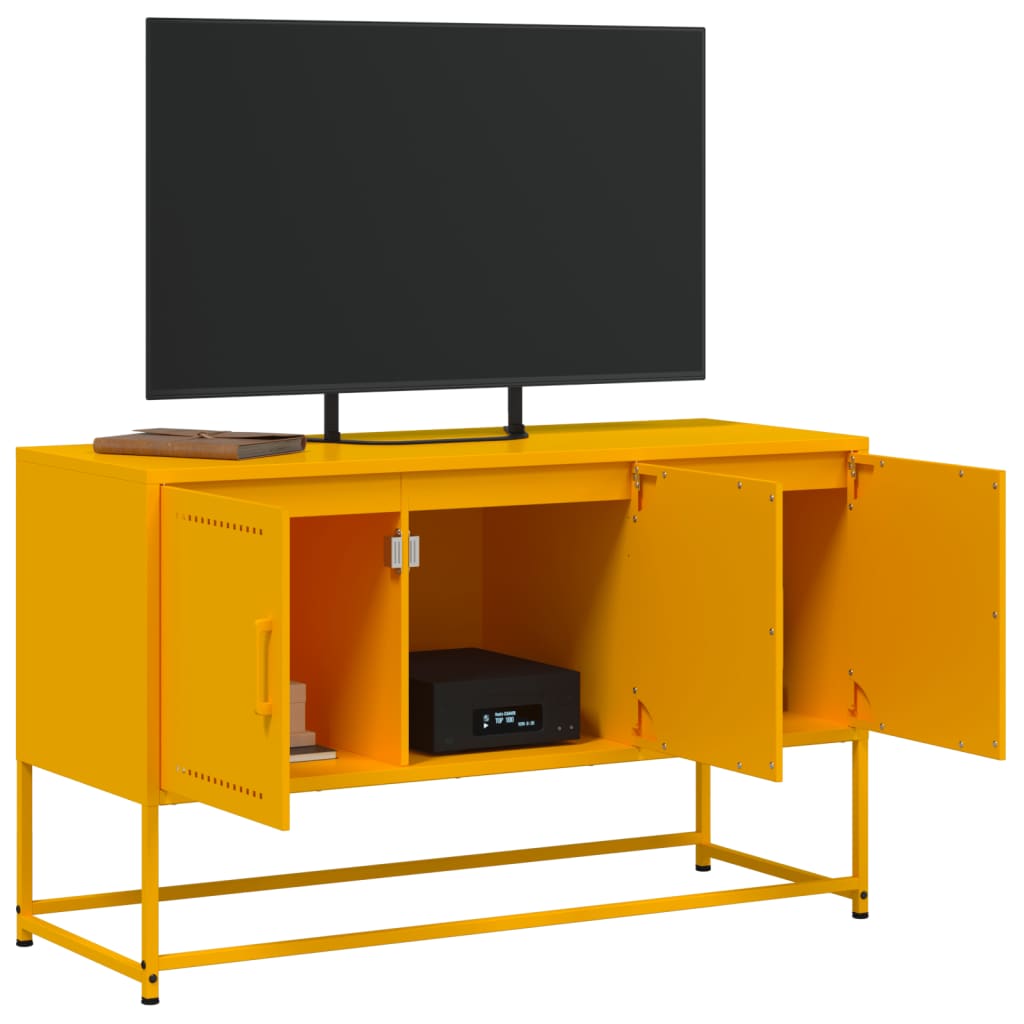 Meuble TV jaune moutarde 100,5x39x60,5 cm acier - XIOS