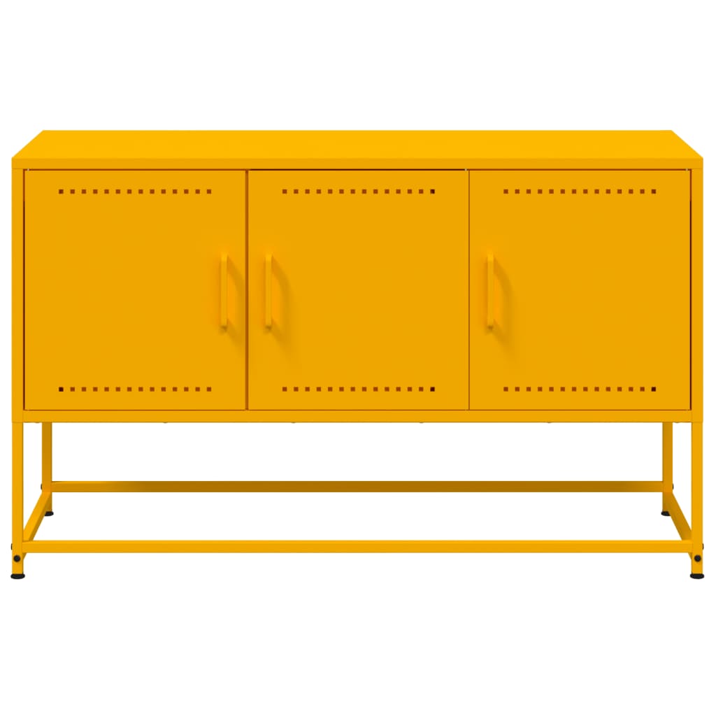 Meuble TV jaune moutarde 100,5x39x60,5 cm acier - XIOS