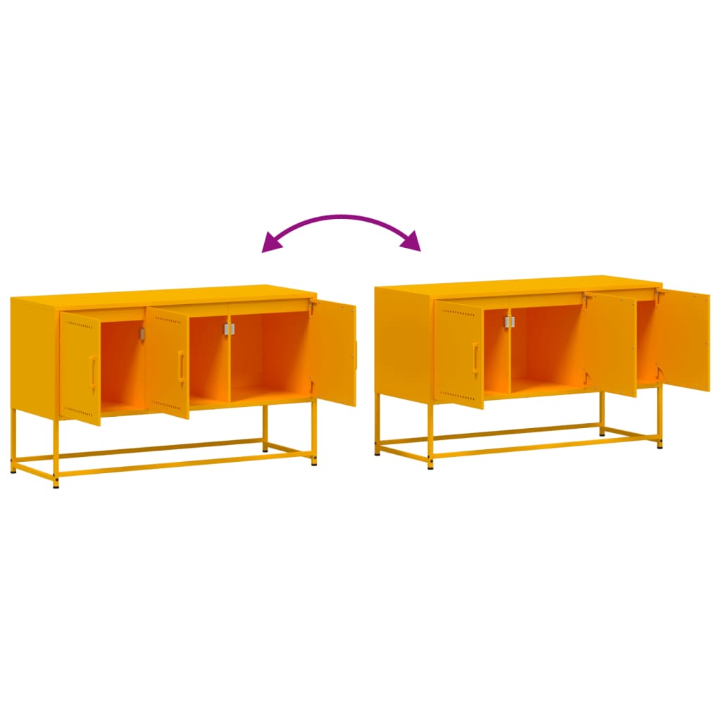 Meuble TV jaune moutarde 100,5x39x60,5 cm acier - XIOS