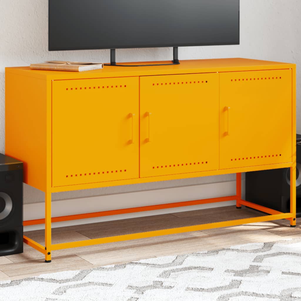 Meuble TV jaune moutarde 100,5x39x60,5 cm acier - XIOS