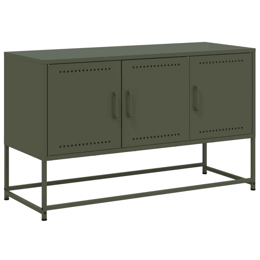 Meuble TV vert olive 100,5x39x60,5 cm acier - XIOS