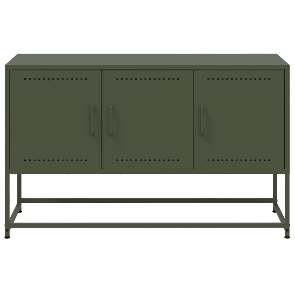 Meuble TV vert olive 100,5x39x60,5 cm acier - XIOS