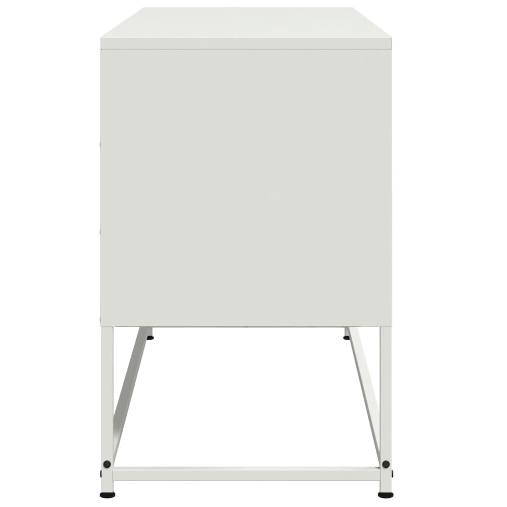 Meuble TV blanc 100,5x39x60,5 cm acier - XIOS