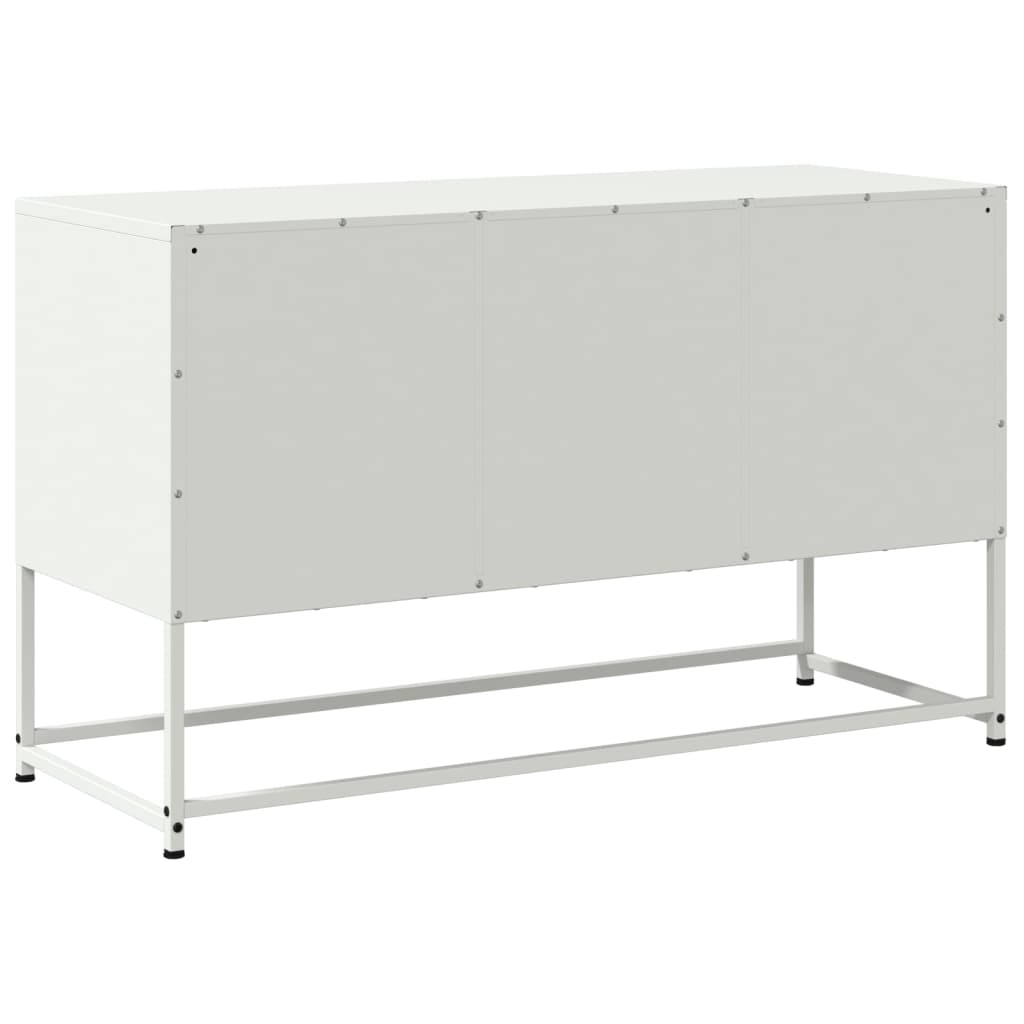 Meuble TV blanc 100,5x39x60,5 cm acier - XIOS