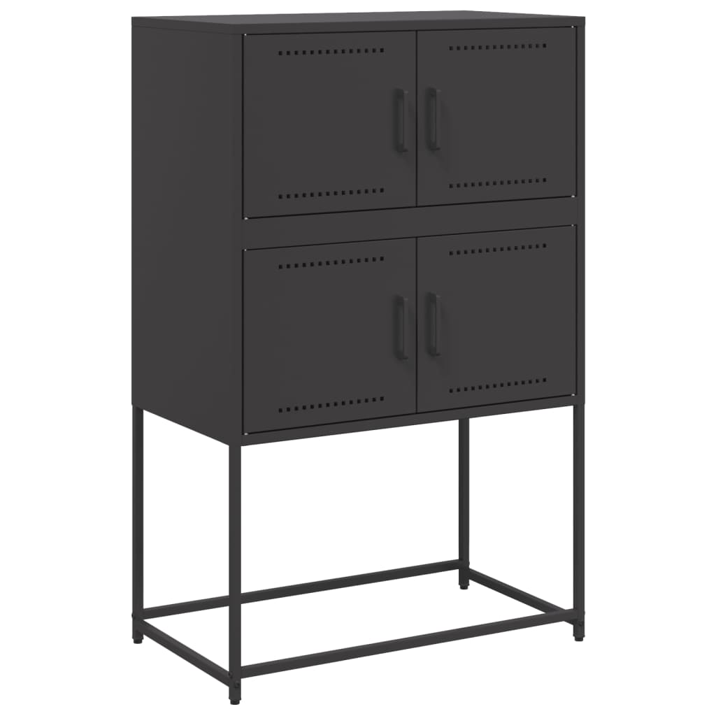 Buffet noir 68,5x38,5x107 cm acier - XIOS