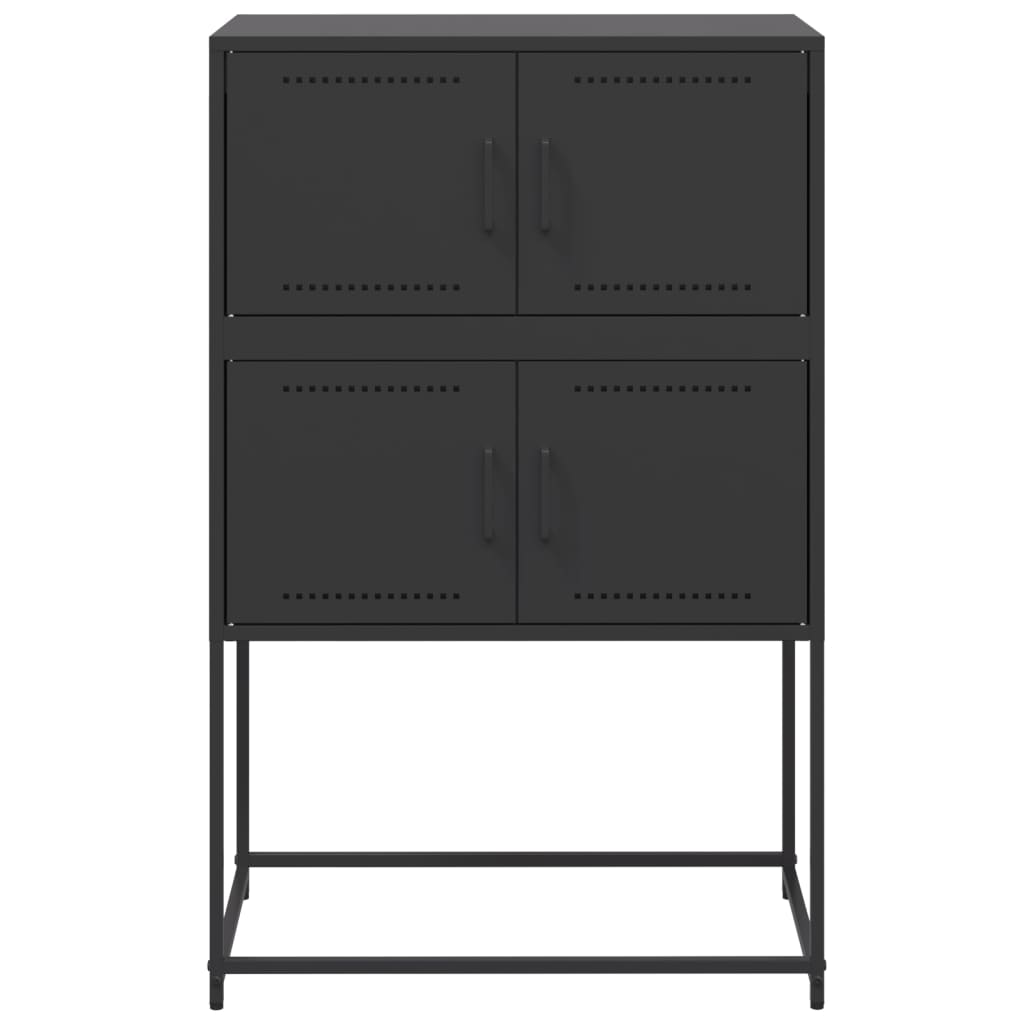 Buffet noir 68,5x38,5x107 cm acier - XIOS