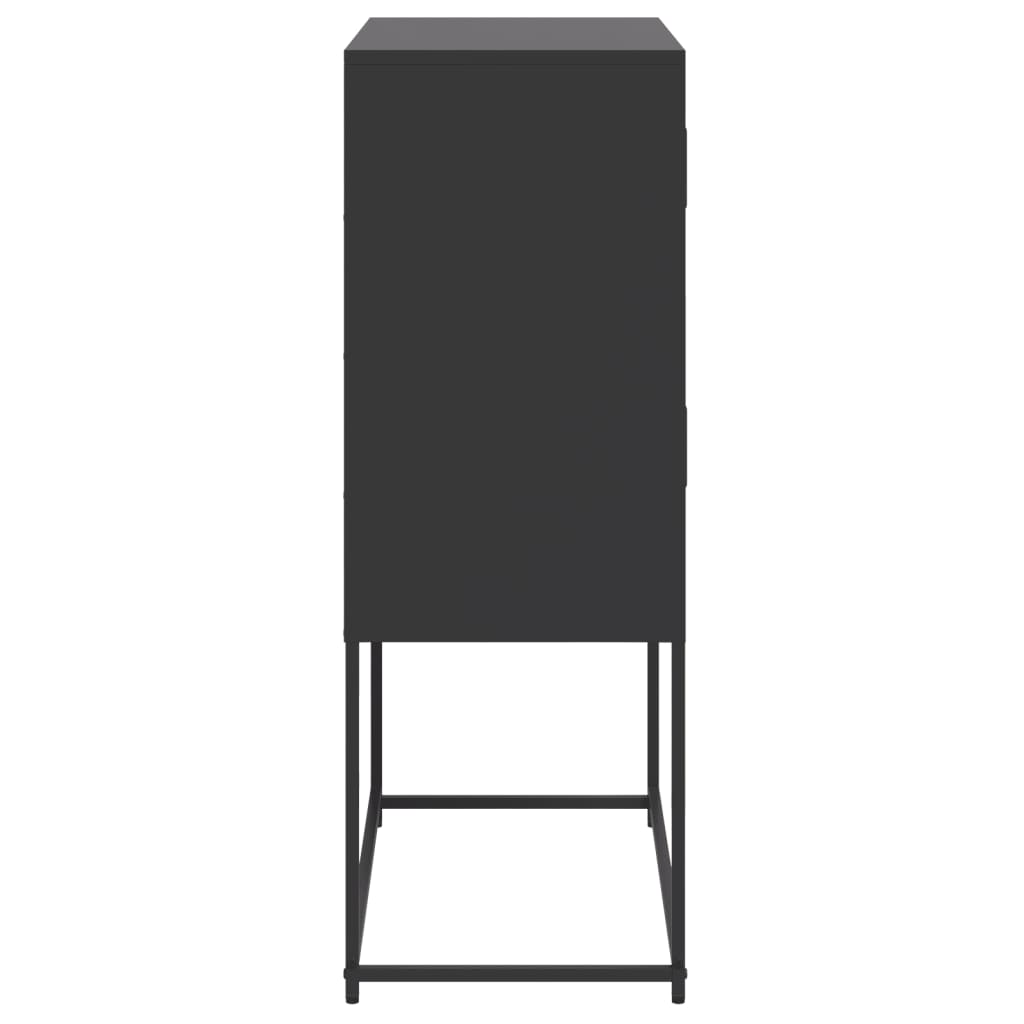 Buffet noir 68,5x38,5x107 cm acier - XIOS