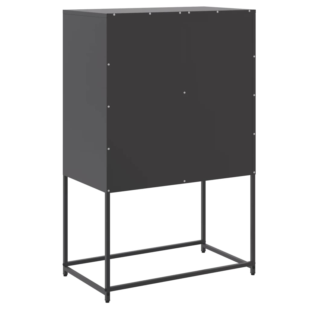 Buffet noir 68,5x38,5x107 cm acier - XIOS