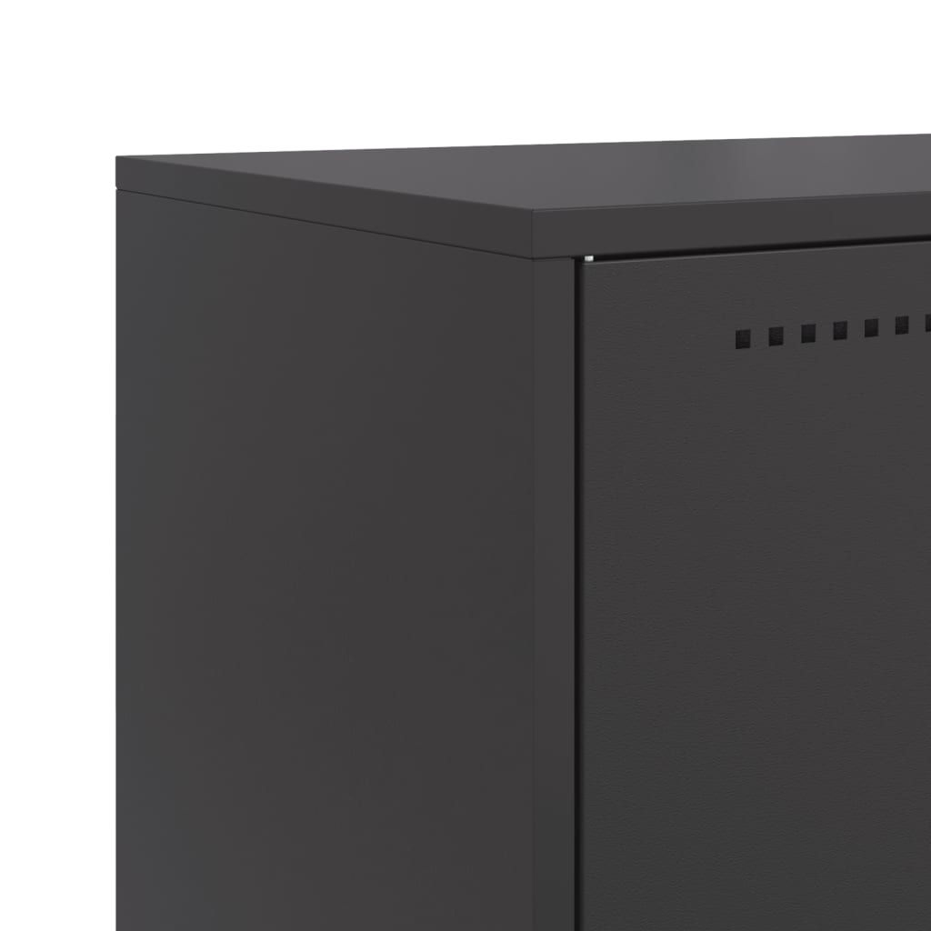 Buffet noir 68,5x38,5x107 cm acier - XIOS