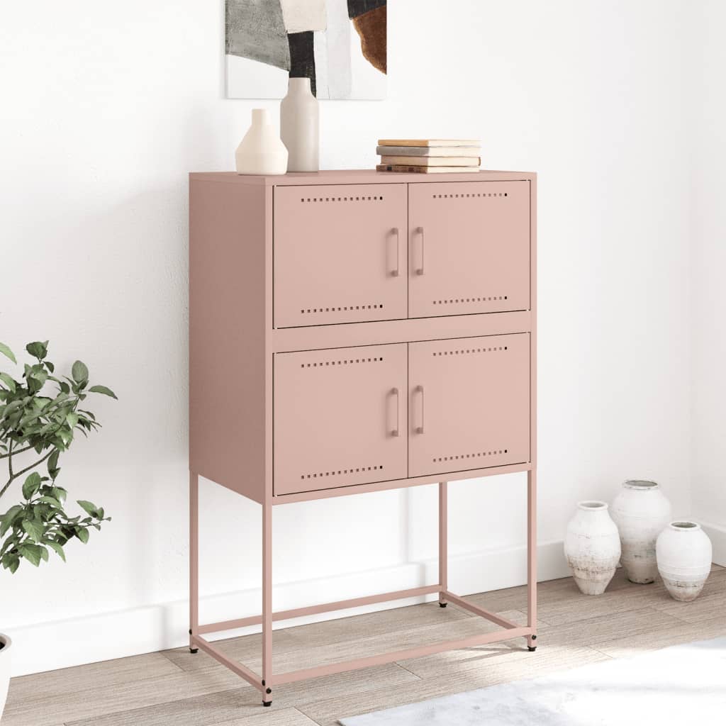 Buffet rose 68,5x38,5x107 cm acier - XIOS