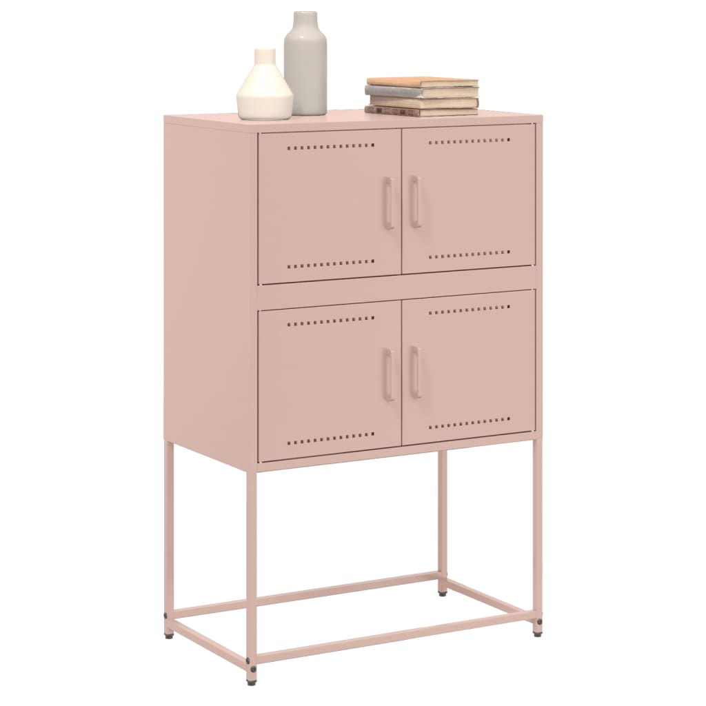 Buffet rose 68,5x38,5x107 cm acier - XIOS