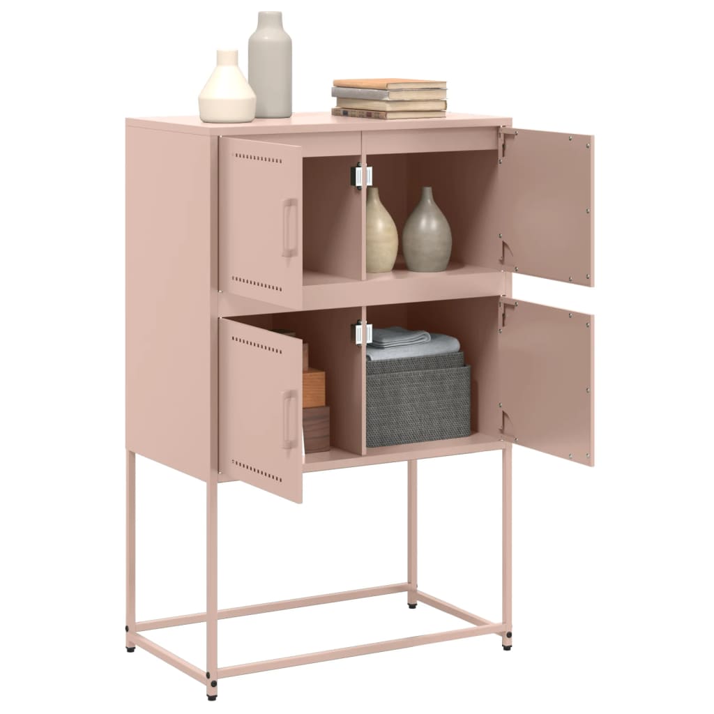 Buffet rose 68,5x38,5x107 cm acier - XIOS