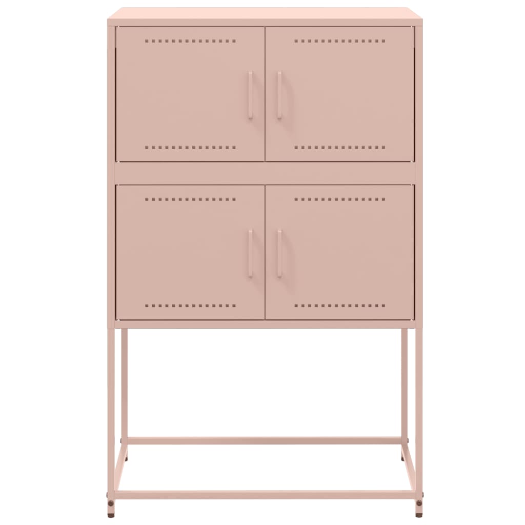 Buffet rose 68,5x38,5x107 cm acier - XIOS