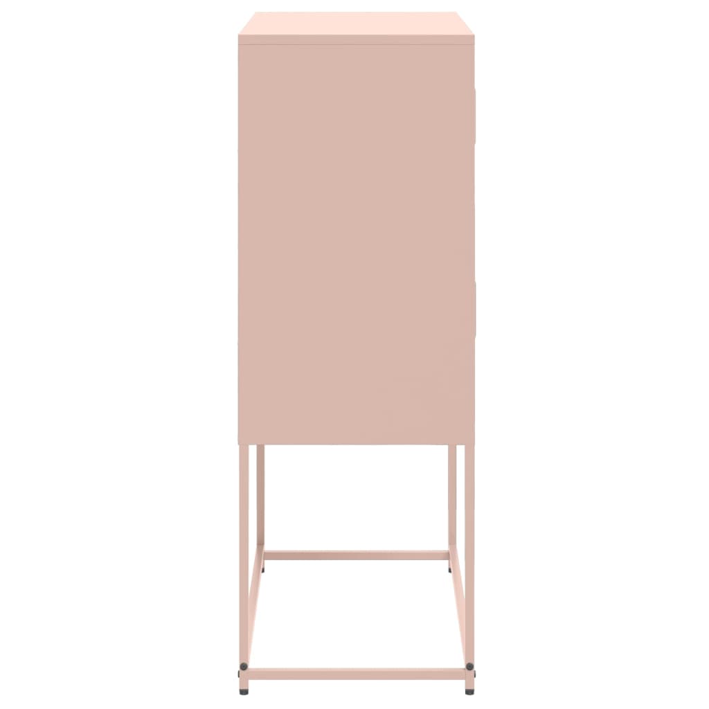 Buffet rose 68,5x38,5x107 cm acier - XIOS
