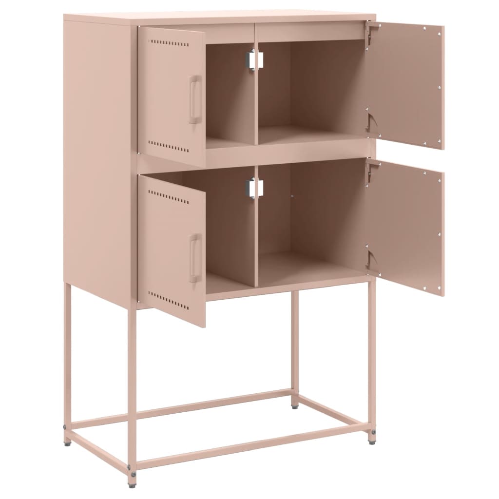 Buffet rose 68,5x38,5x107 cm acier - XIOS