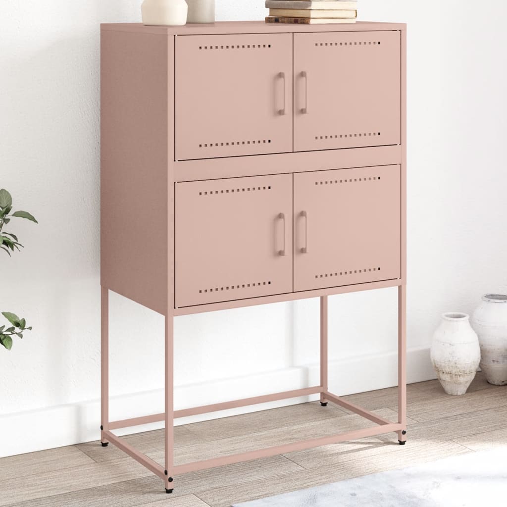 Buffet rose 68,5x38,5x107 cm acier - XIOS