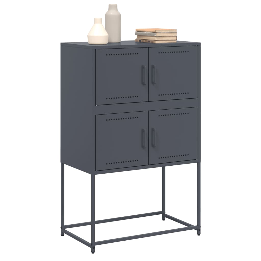 Buffet anthracite 68,5x38,5x107 cm acier Buffets & bahuts vidaXL   