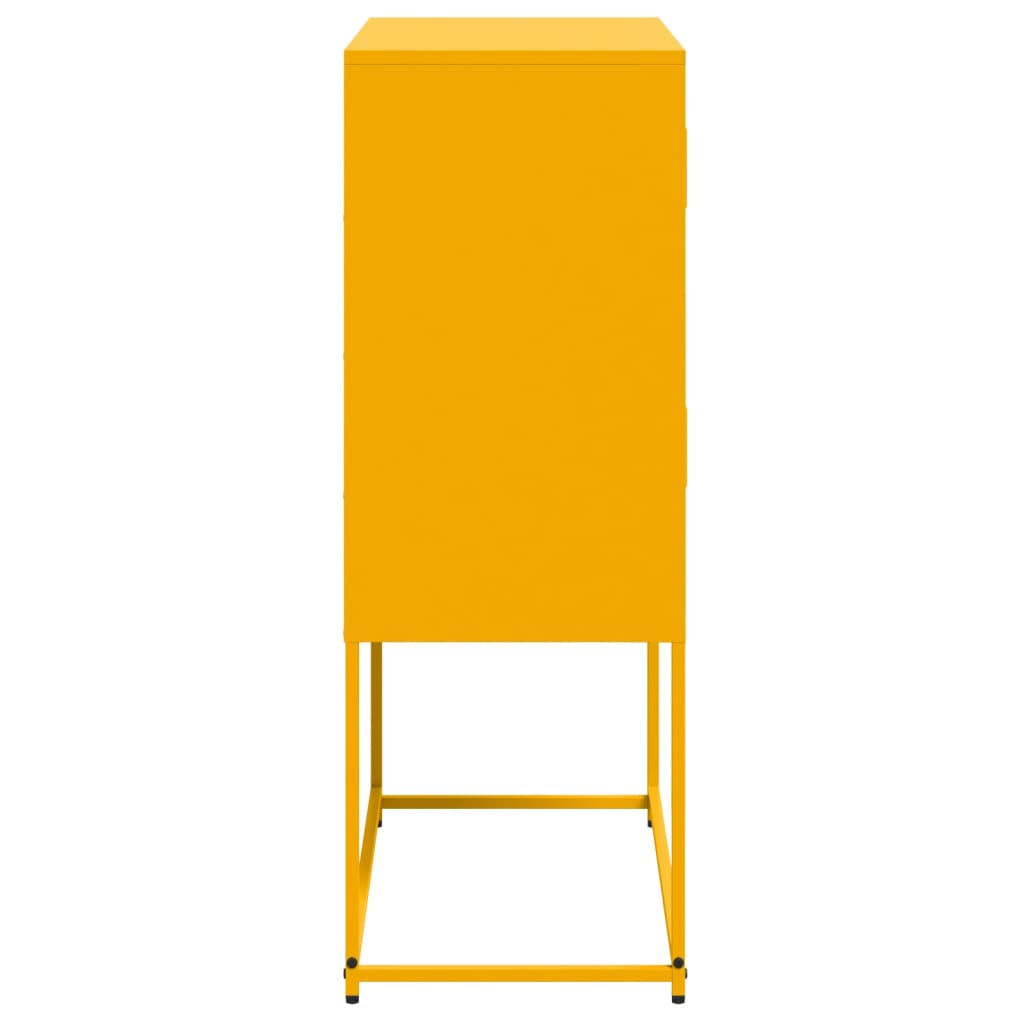 Buffet jaune moutarde 68,5x38,5x107 cm acier - XIOS