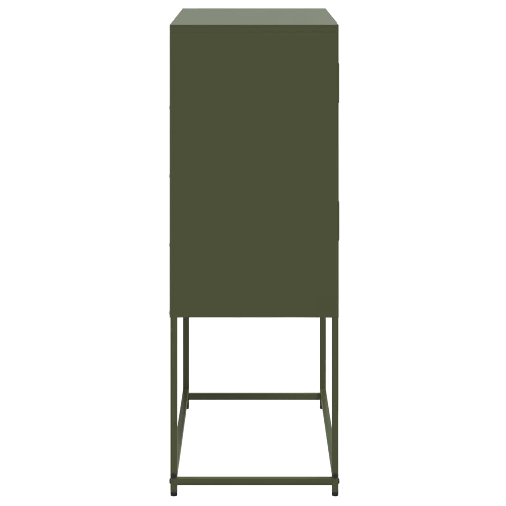 Buffet vert olive 68,5x38,5x107 cm acier - XIOS