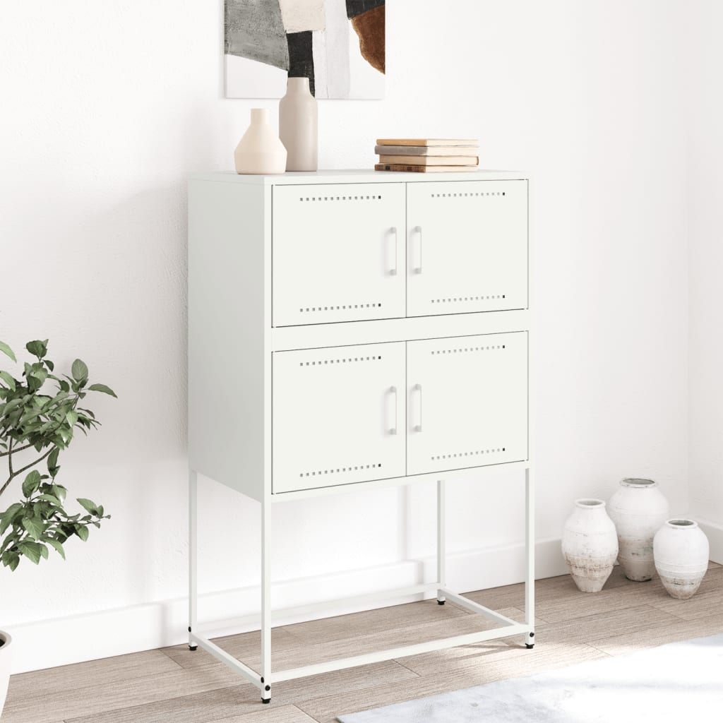 Buffet blanc 68,5x38,5x107 cm acier - XIOS