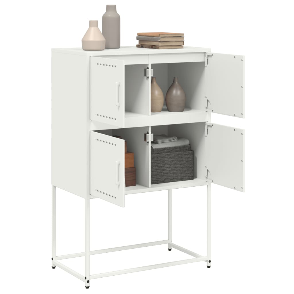 Buffet blanc 68,5x38,5x107 cm acier - XIOS