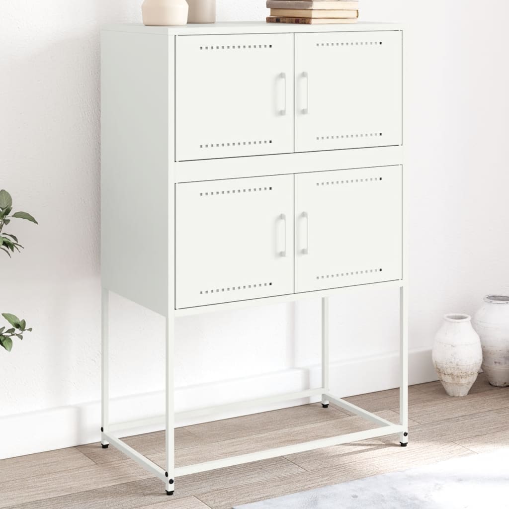 Buffet blanc 68,5x38,5x107 cm acier - XIOS