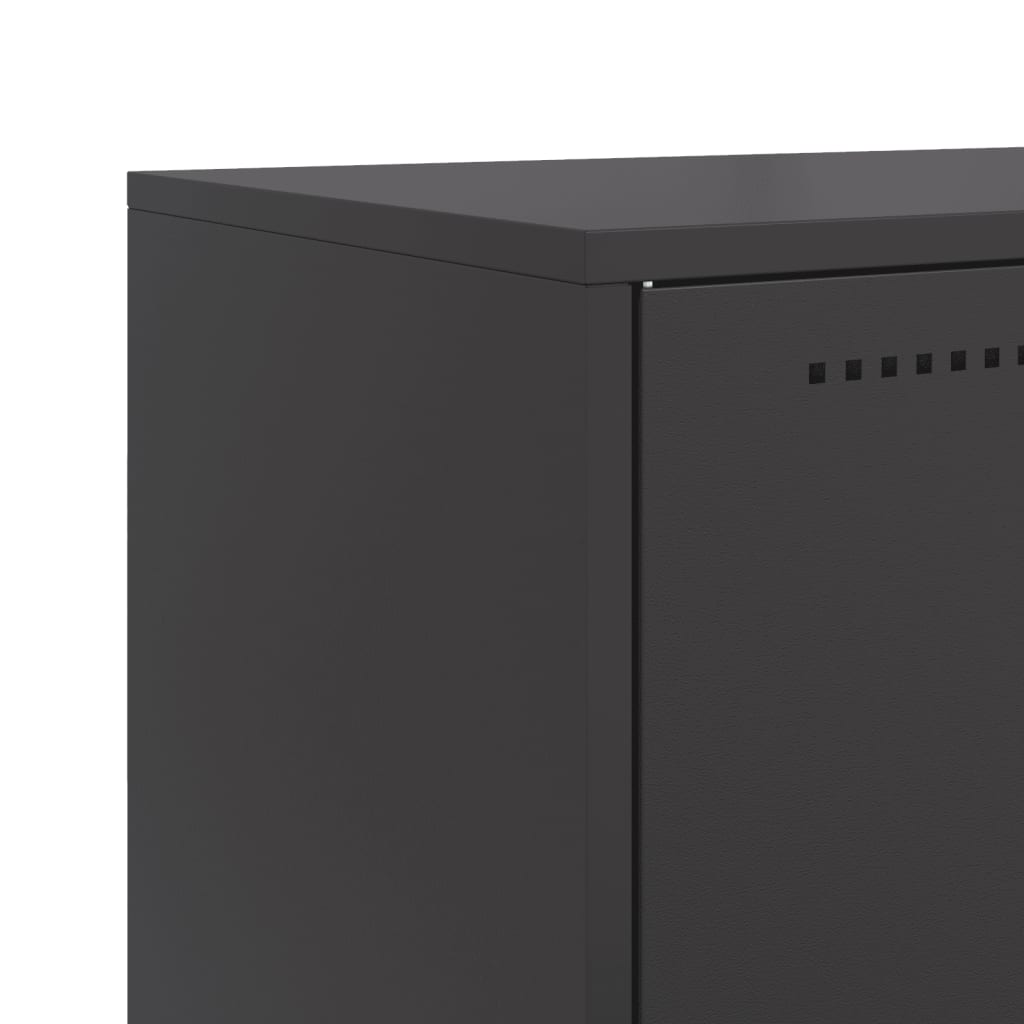 Buffet noir 68,5x38,5x123,5 cm acier - XIOS