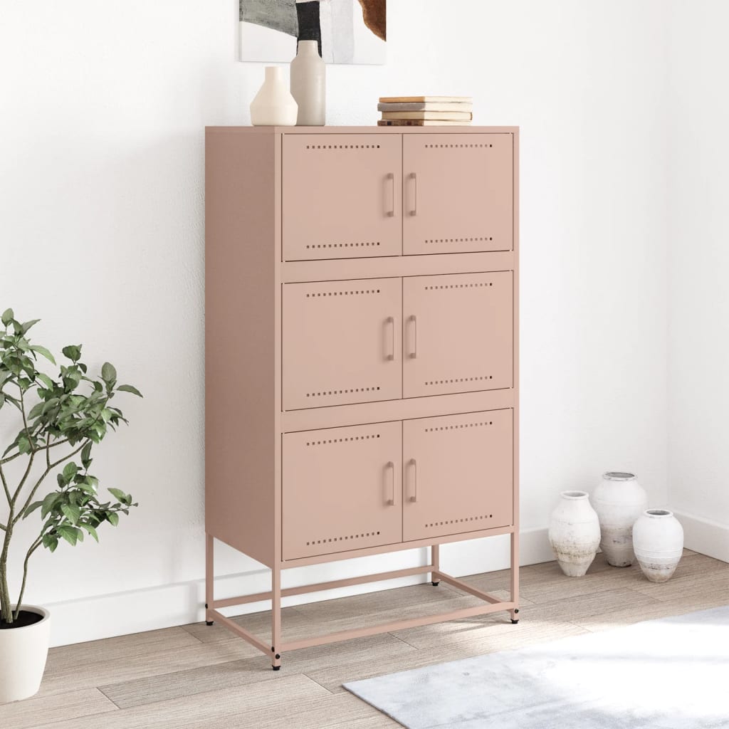 Buffet rose 68,5x38,5x123,5 cm acier - XIOS