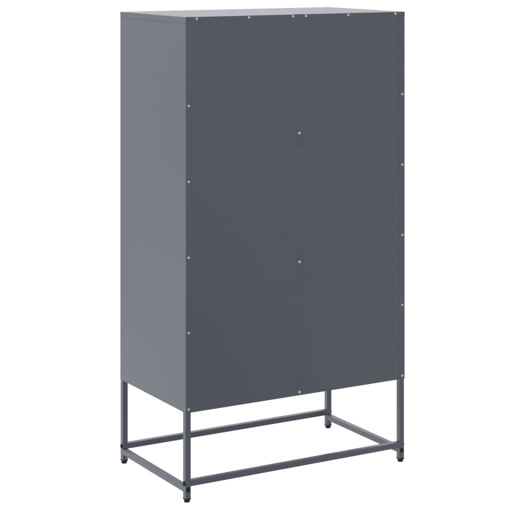 Buffet anthracite 68,5x38,5x123,5 cm acier - XIOS