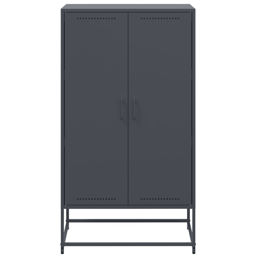 Buffet haut anthracite 68,5x38,5x123,5 cm acier - XIOS