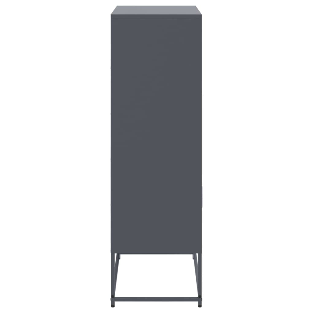 Buffet haut anthracite 68,5x38,5x123,5 cm acier - XIOS