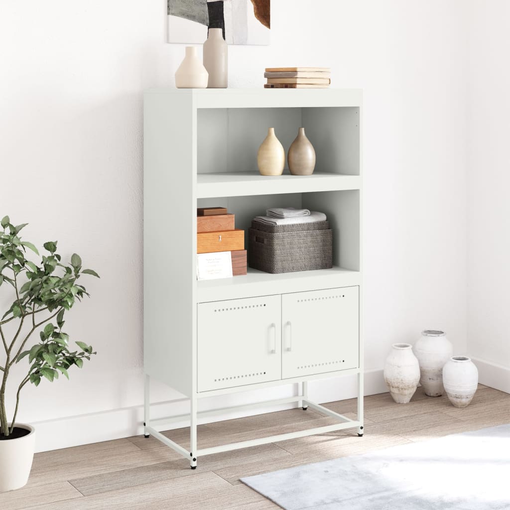 Buffet haut blanc 68,5x38,5x123,5 cm acier - XIOS