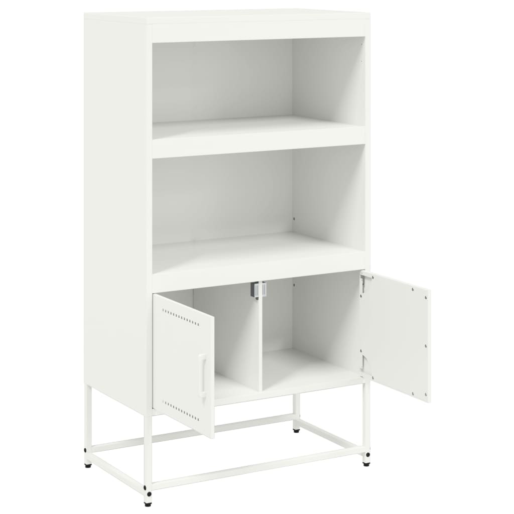 Buffet haut blanc 68,5x38,5x123,5 cm acier - XIOS