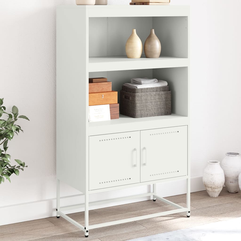 Buffet haut blanc 68,5x38,5x123,5 cm acier - XIOS
