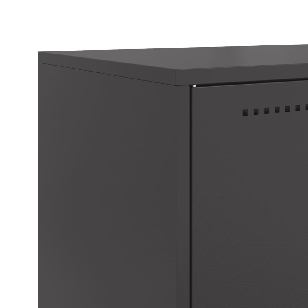 Buffet haut noir 68,5x38,5x107 cm acier - XIOS