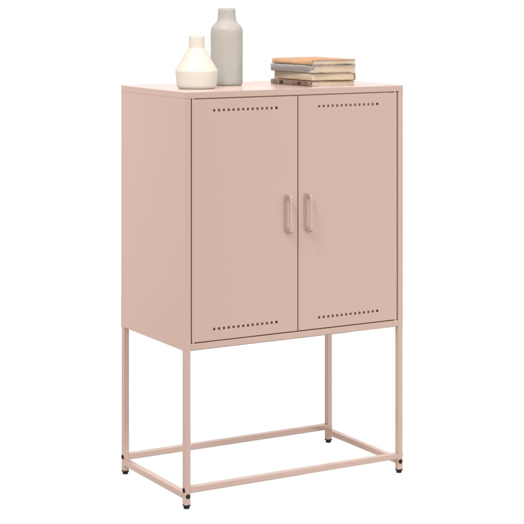 Buffet haut rose 68,5x38,5x107 cm acier - XIOS