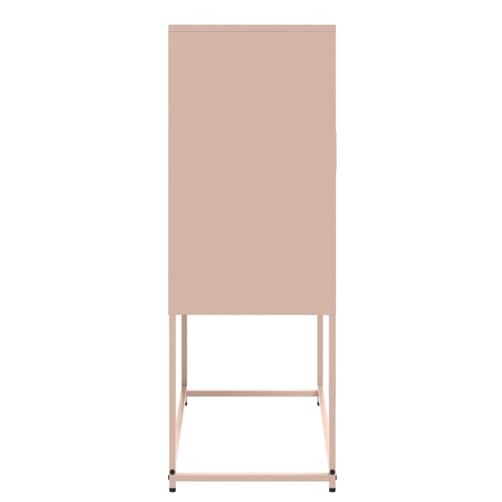 Buffet haut rose 68,5x38,5x107 cm acier - XIOS