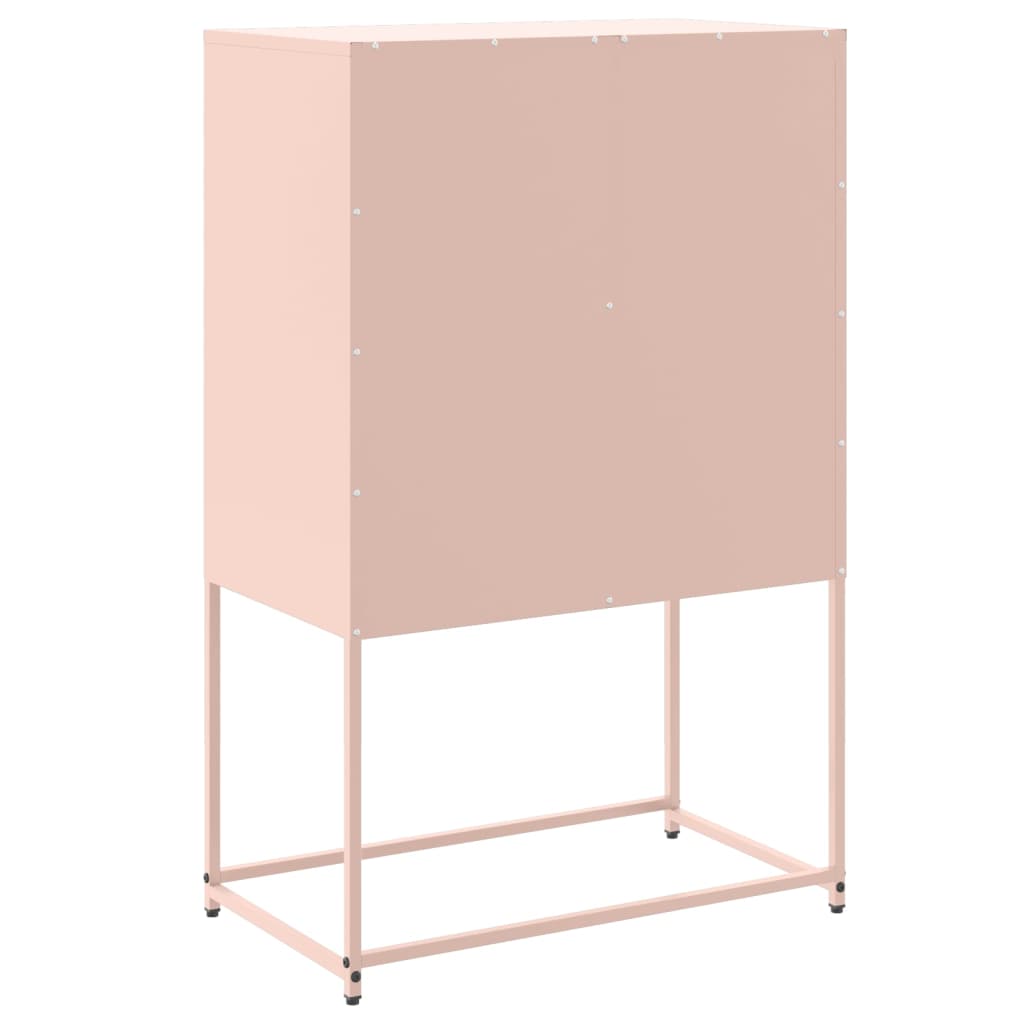 Buffet haut rose 68,5x38,5x107 cm acier - XIOS