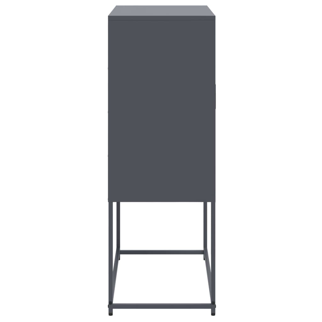 Buffet haut anthracite 68,5x38,5x107 cm acier - XIOS
