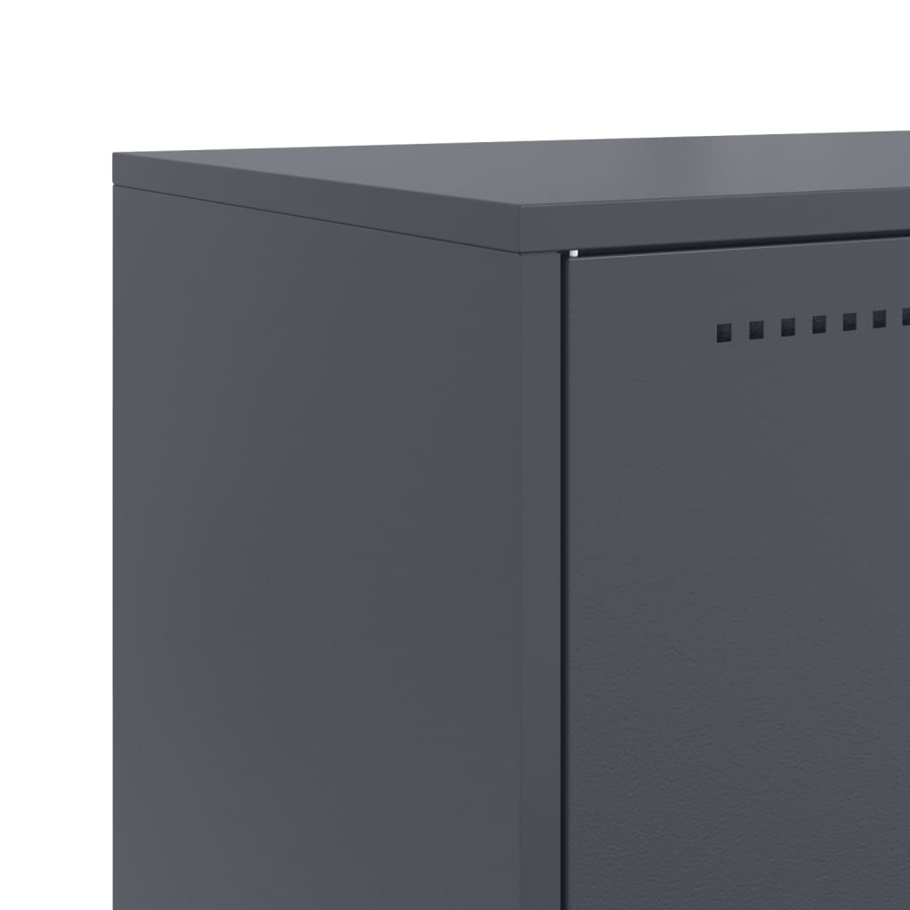 Buffet haut anthracite 68,5x38,5x107 cm acier - XIOS