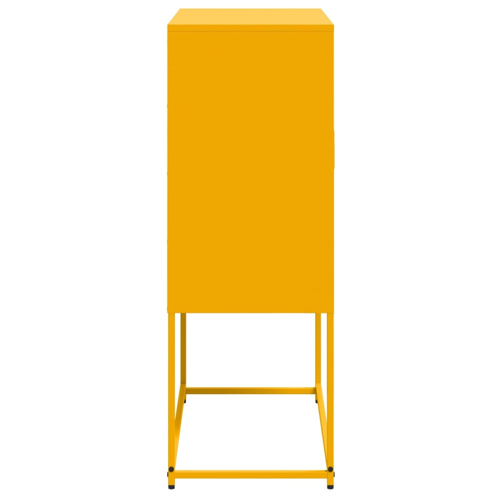 Buffet haut jaune moutarde 68,5x38,5x107 cm acier - XIOS