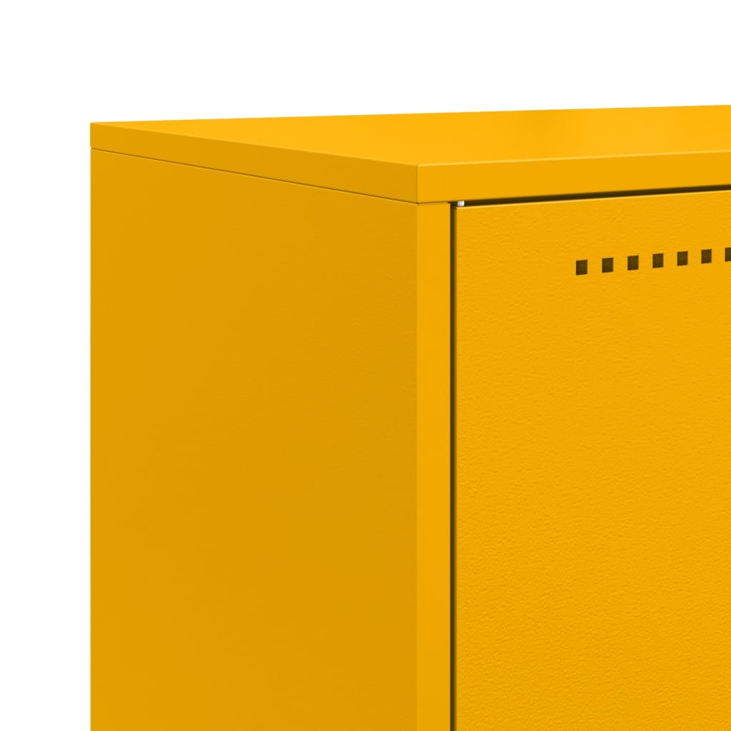 Buffet haut jaune moutarde 68,5x38,5x107 cm acier - XIOS