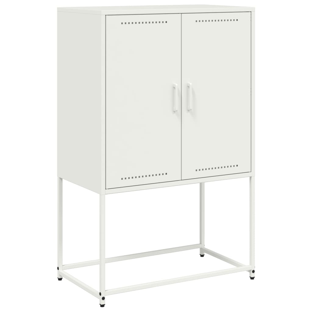 Buffet haut blanc 68,5x38,5x107 cm acier - XIOS