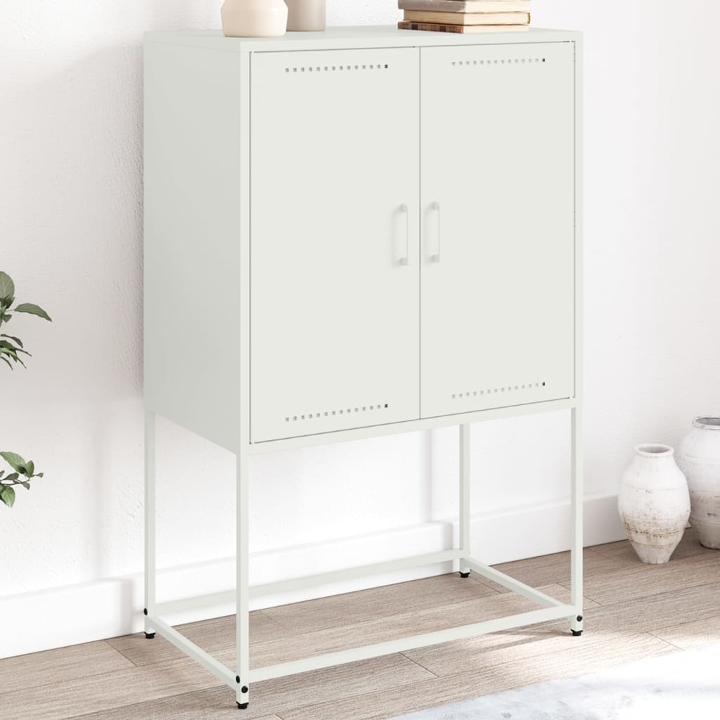 Buffet haut blanc 68,5x38,5x107 cm acier - XIOS