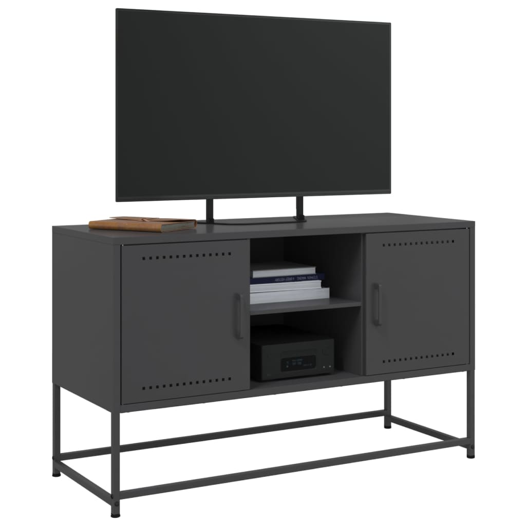 Meuble TV noir 100,5x39x60,5 cm acier - XIOS