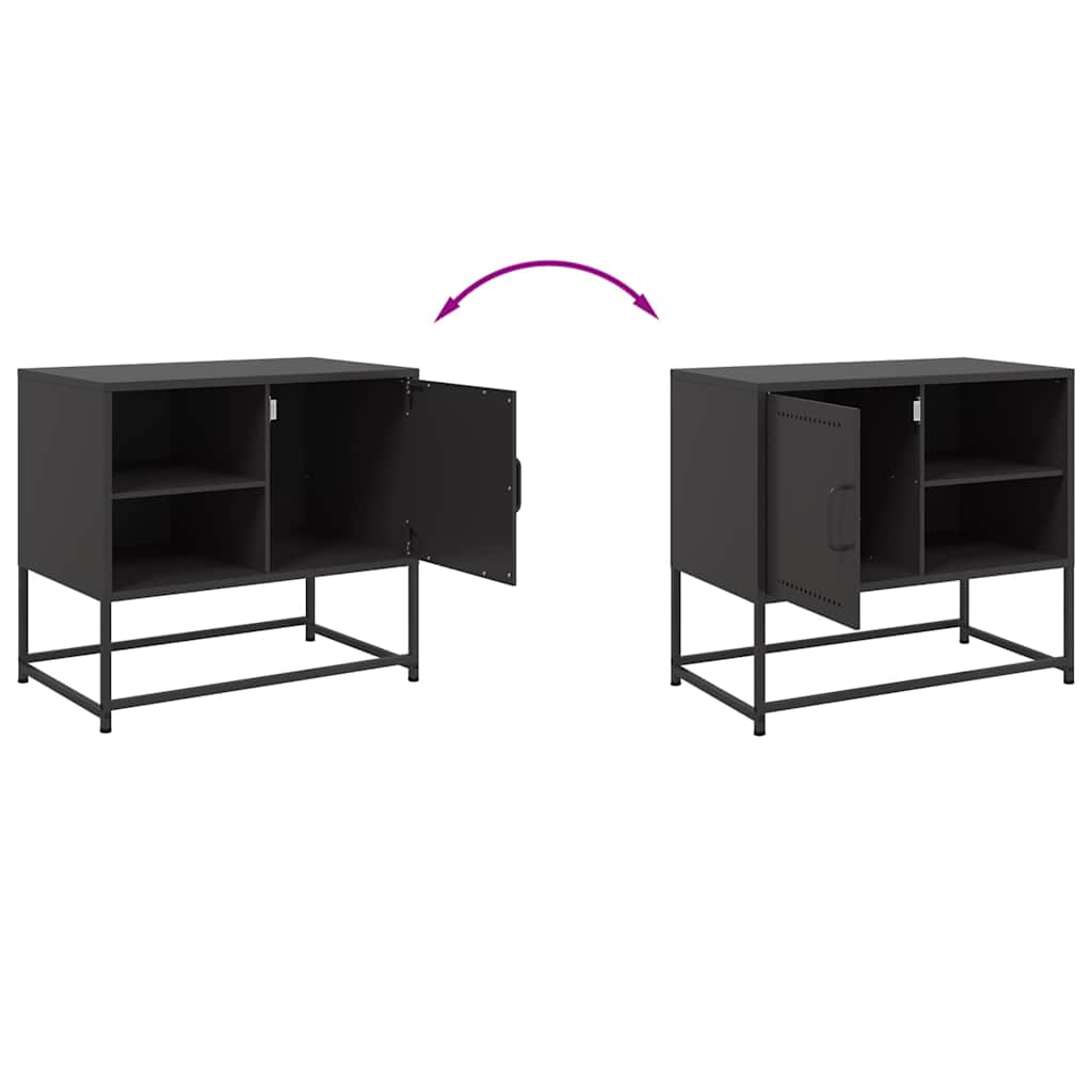 Meuble TV noir 68x39x60,5 cm acier - XIOS