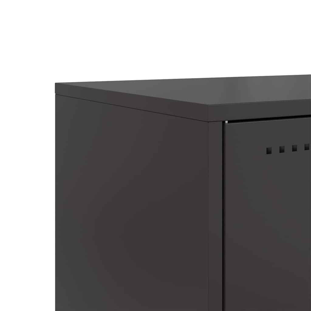 Meuble TV noir 68x39x60,5 cm acier - XIOS