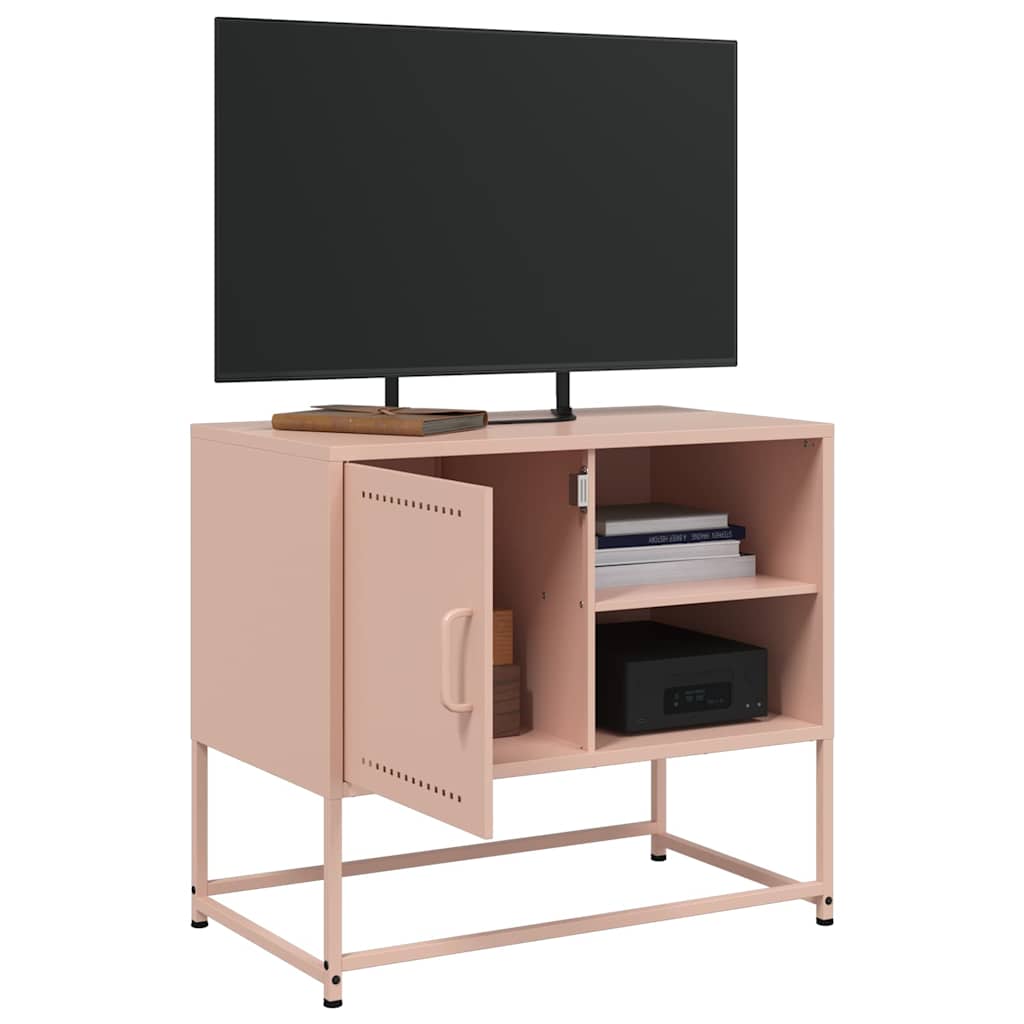 Meuble TV rose 68x39x60,5 cm acier - XIOS