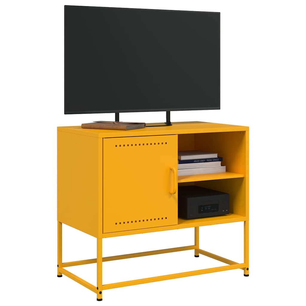 Meuble TV jaune moutarde 68x39x60,5 cm acier - XIOS